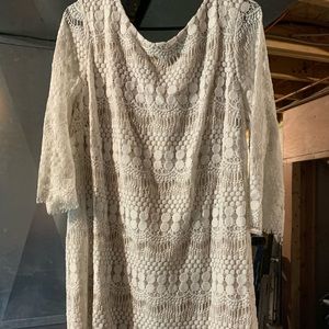 Cream lace dress